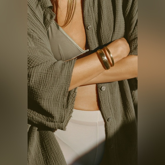 Joah Brown Oversized Button Down Tunic Size S - Picture 3 of 7